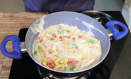 white sauce pasta at home